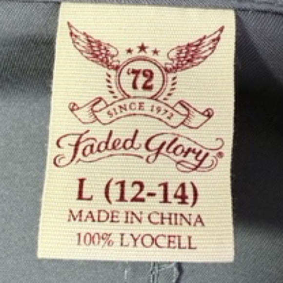 NWT Faded Glory Snap Front Drawstring Waist Tabbed Sleeve Gray Jacket Size L - Picture 9 of 11